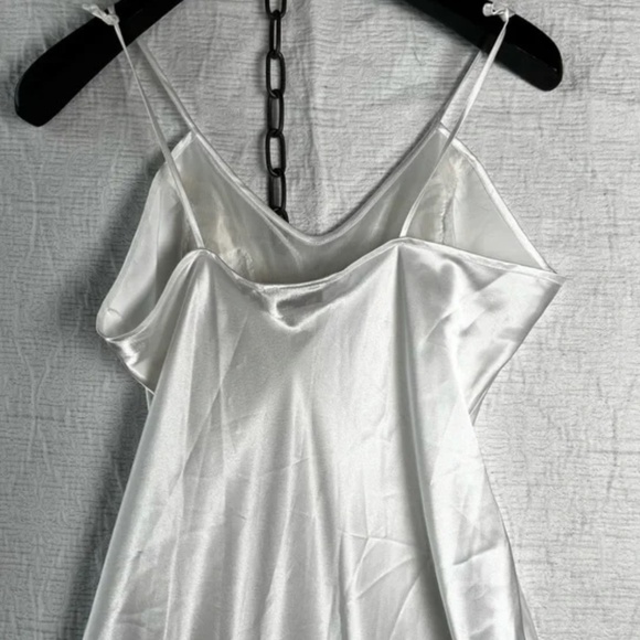 Vintage Gold Label Victoria's Secret Maxi Slip Dress white cream spaghetti strap - Picture 10 of 15